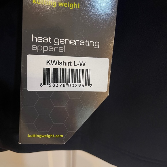 NEW KUTTING WEIGHT Heat Generating Set Shirt Capri Large XL Neoprene Black NWT - Picture 2 of 15